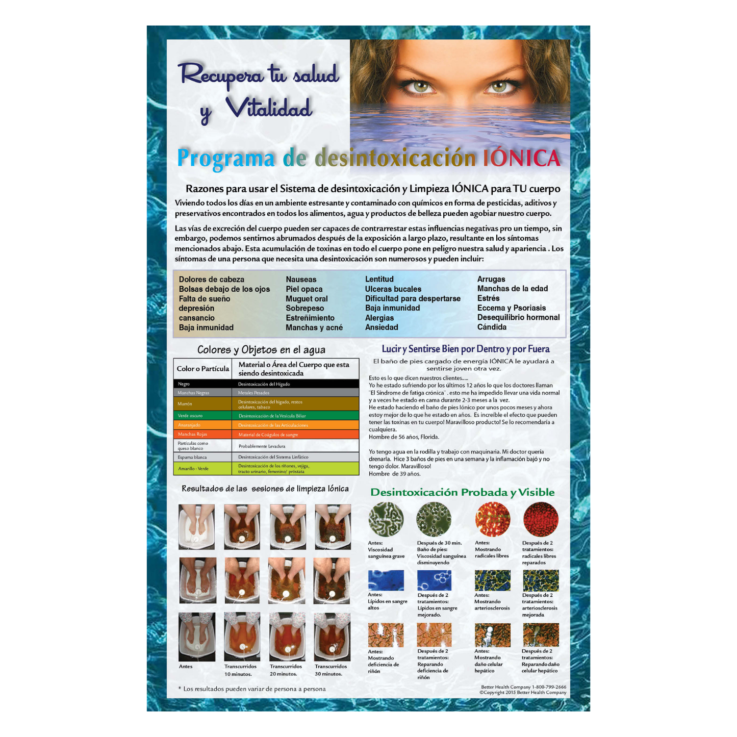 Better Health Company Ion Detox Ionic Foot Bath Spa Chi Cleanse Promotional Poster. 11" X 17" Laminated.